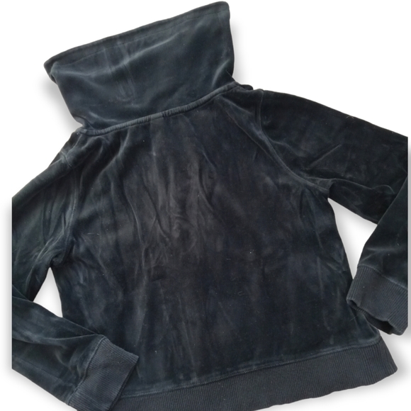 Michael kors Valour black full zip with mock hoodie / wide collar small - Picture 5 of 6